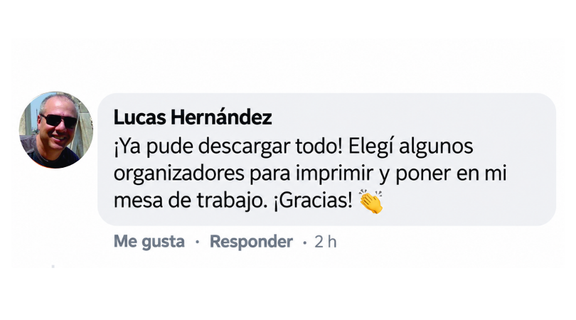 Captura de pantalla de un testimonio de cliente