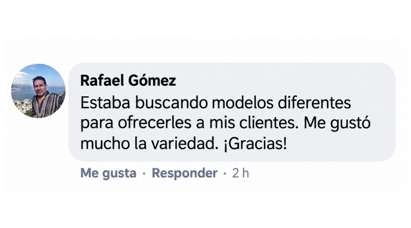 Captura de pantalla de un testimonio de cliente